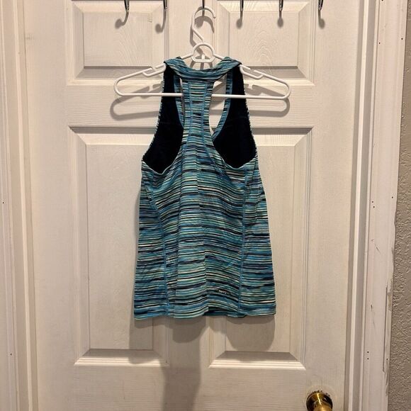 The North Face Vaporwick‎ Racer Back Striped Tank Top Womens Large Activewear - Picture 5 of 8